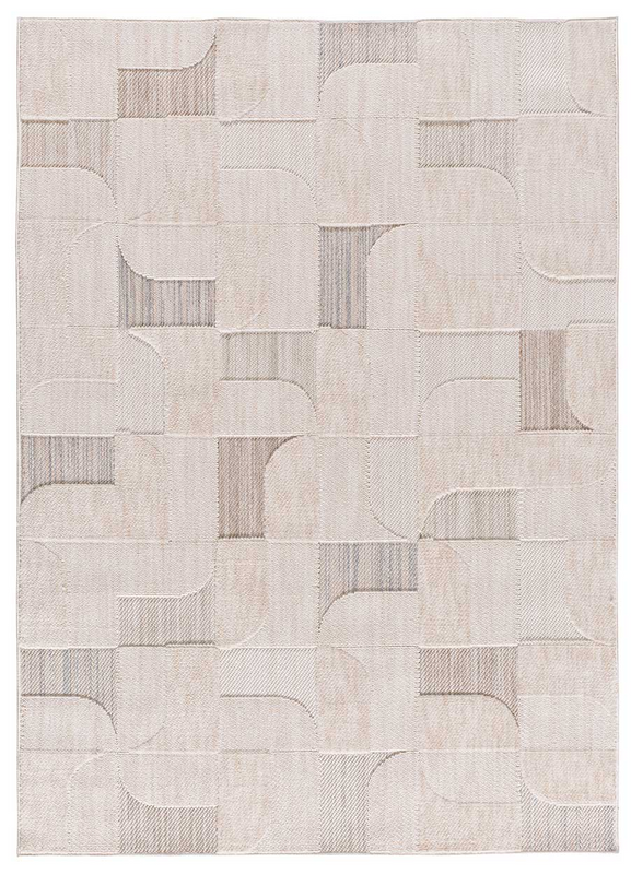 Tapis à Relief Japandi style ethnique beige 154x230 cm – Element
