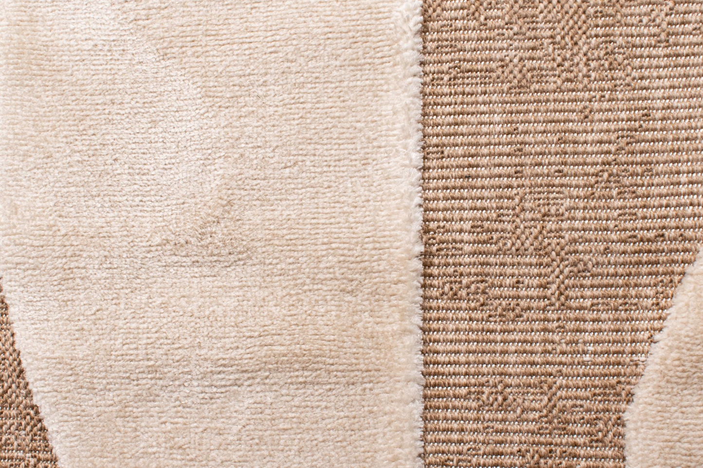 Tapis Japandi aspect jute graphique en relief blanc 160x230 cm – Palma