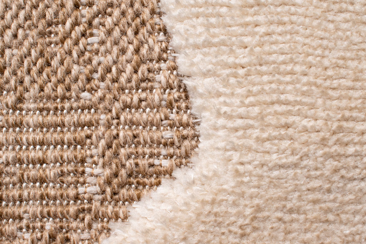 Tapis Japandi aspect jute graphique en relief blanc 160x230 cm – Palma