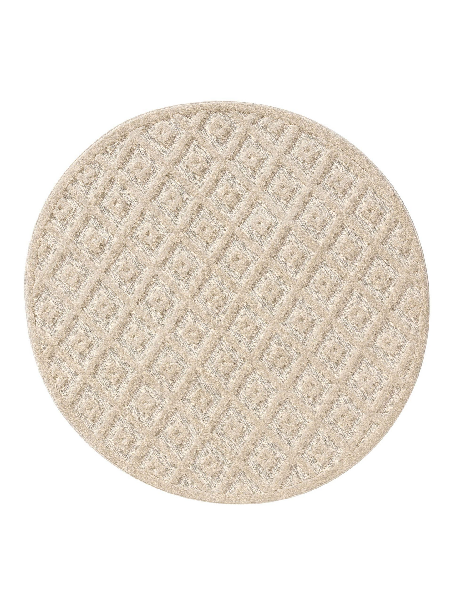 Tapis Crème Rond Japandi D160 – Leo