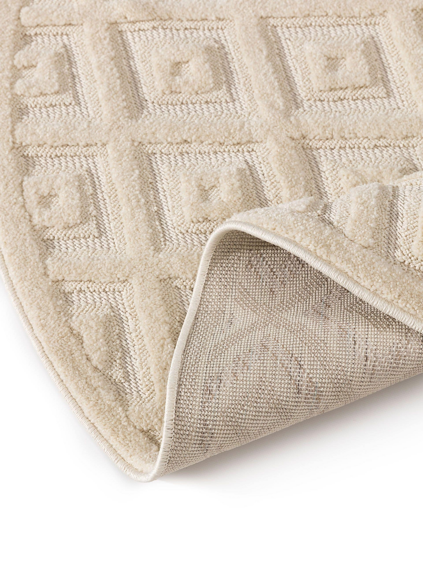 Tapis Crème Rond Japandi D160 – Leo