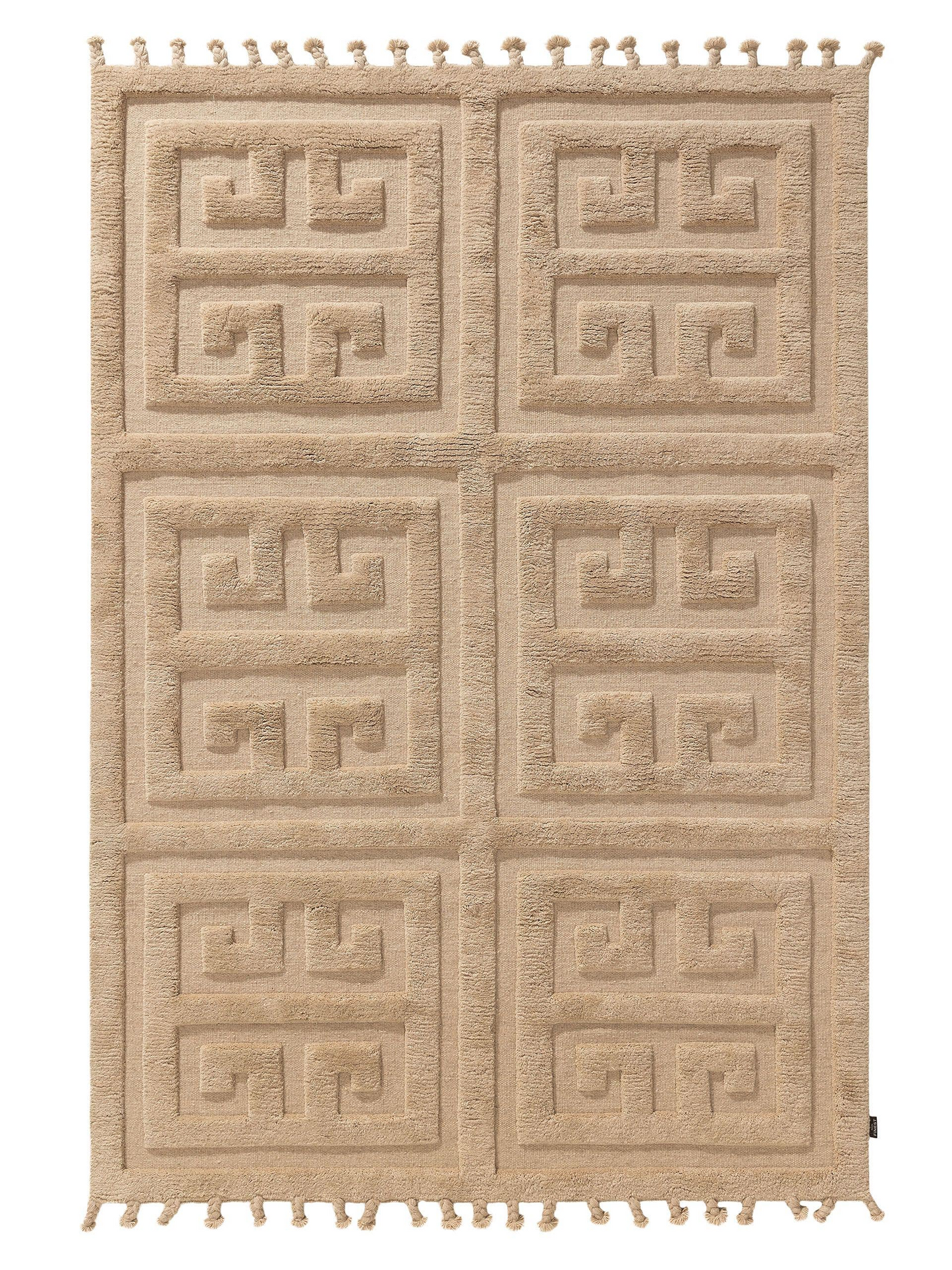 Tapis de laine Japandi beige 160x230 – Minos