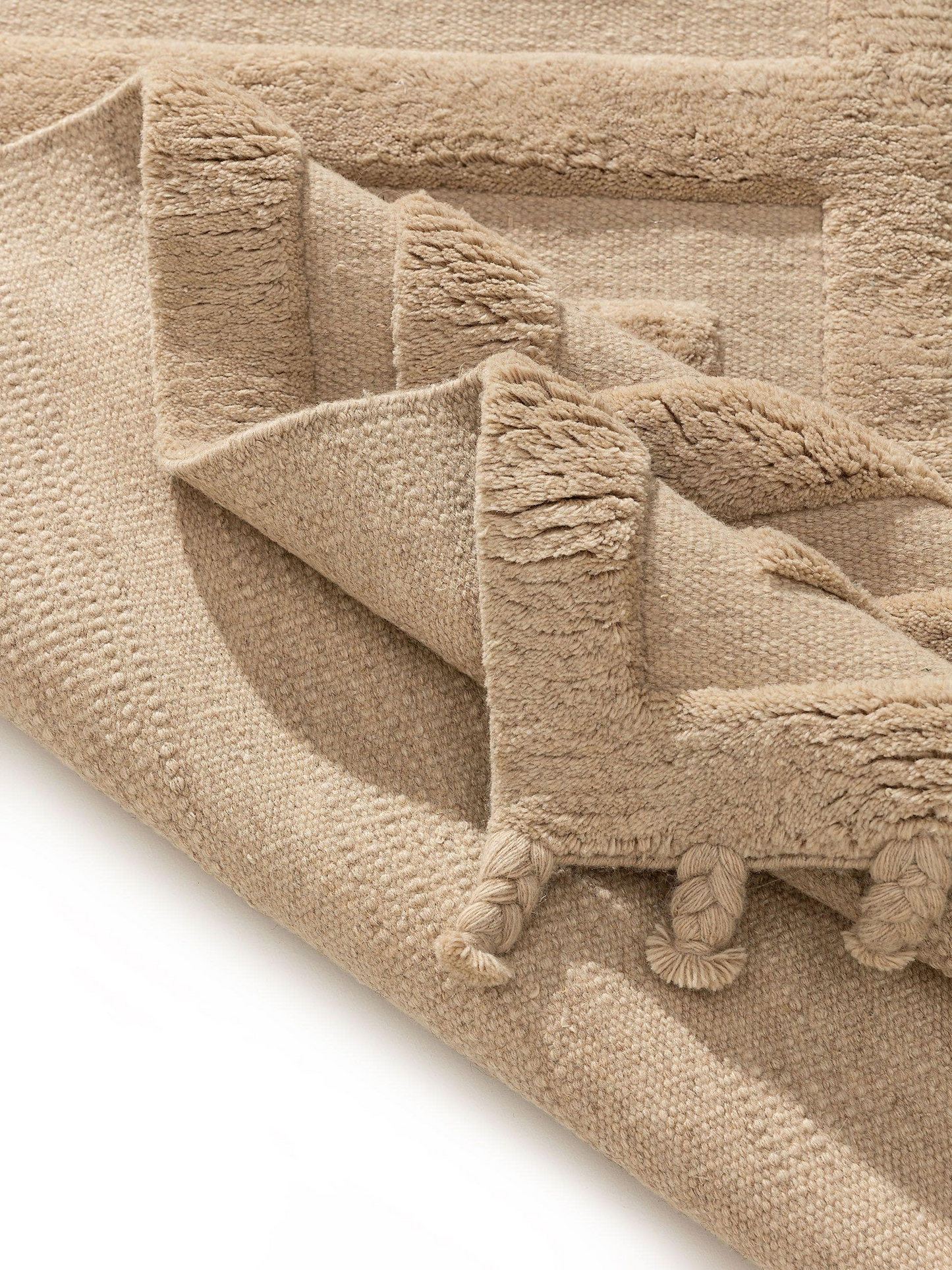 Tapis de laine Japandi beige 160x230 – Minos