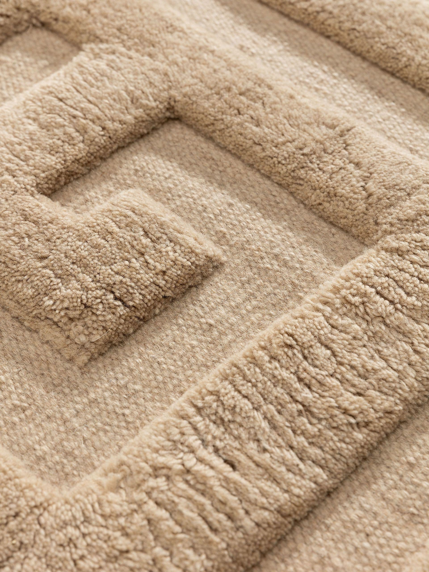 Tapis de laine Japandi beige 160x230 – Minos