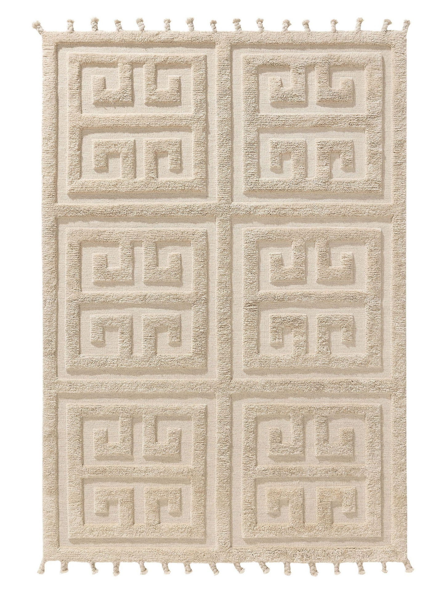 Tapis de laine Japandi beige 160x230 – Minos