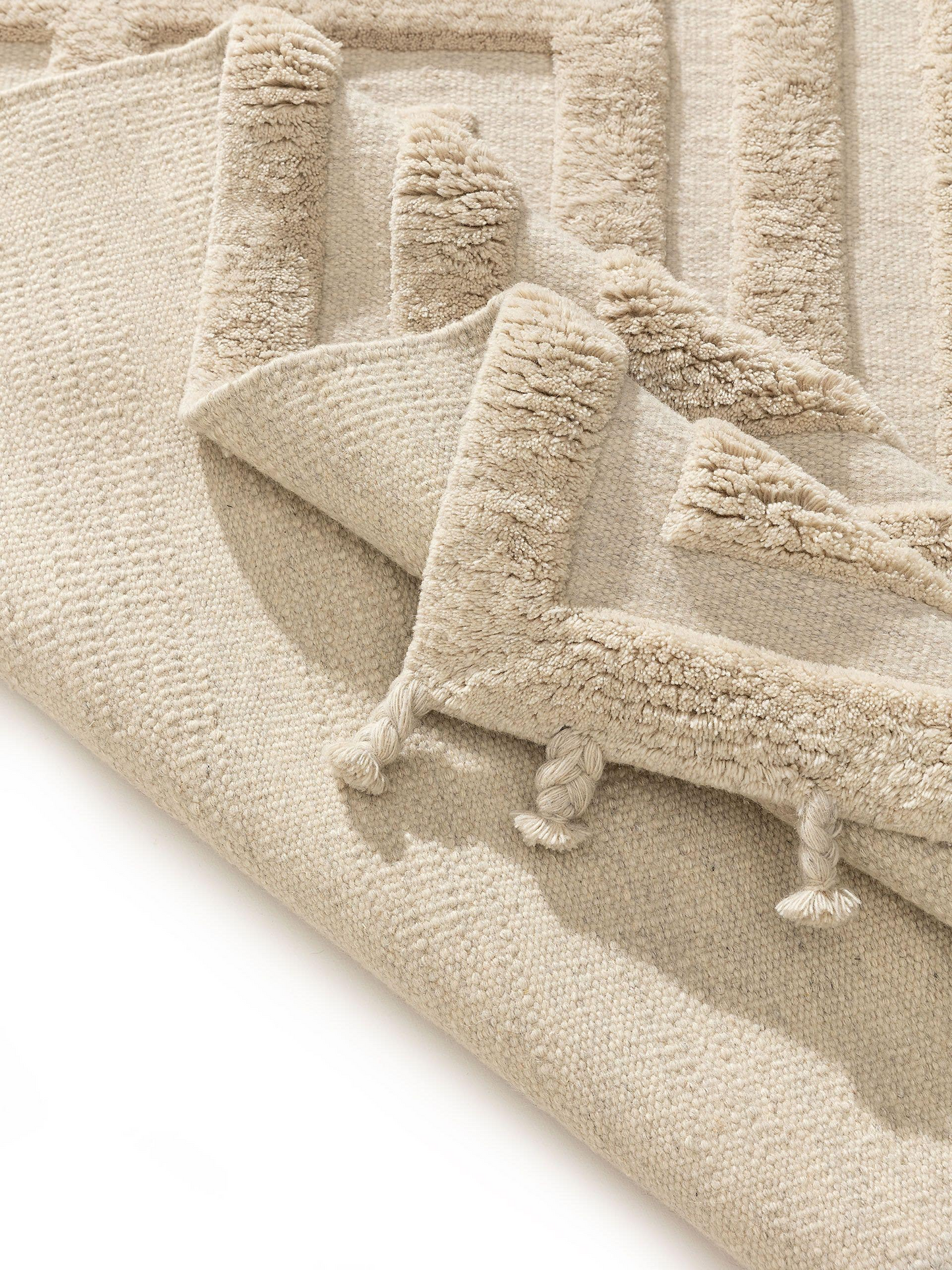 Tapis de Laine Japandi Crème 160x230 – Minos