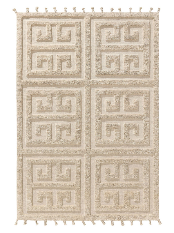 Tapis de laine Japandi beige 160x230 – Minos