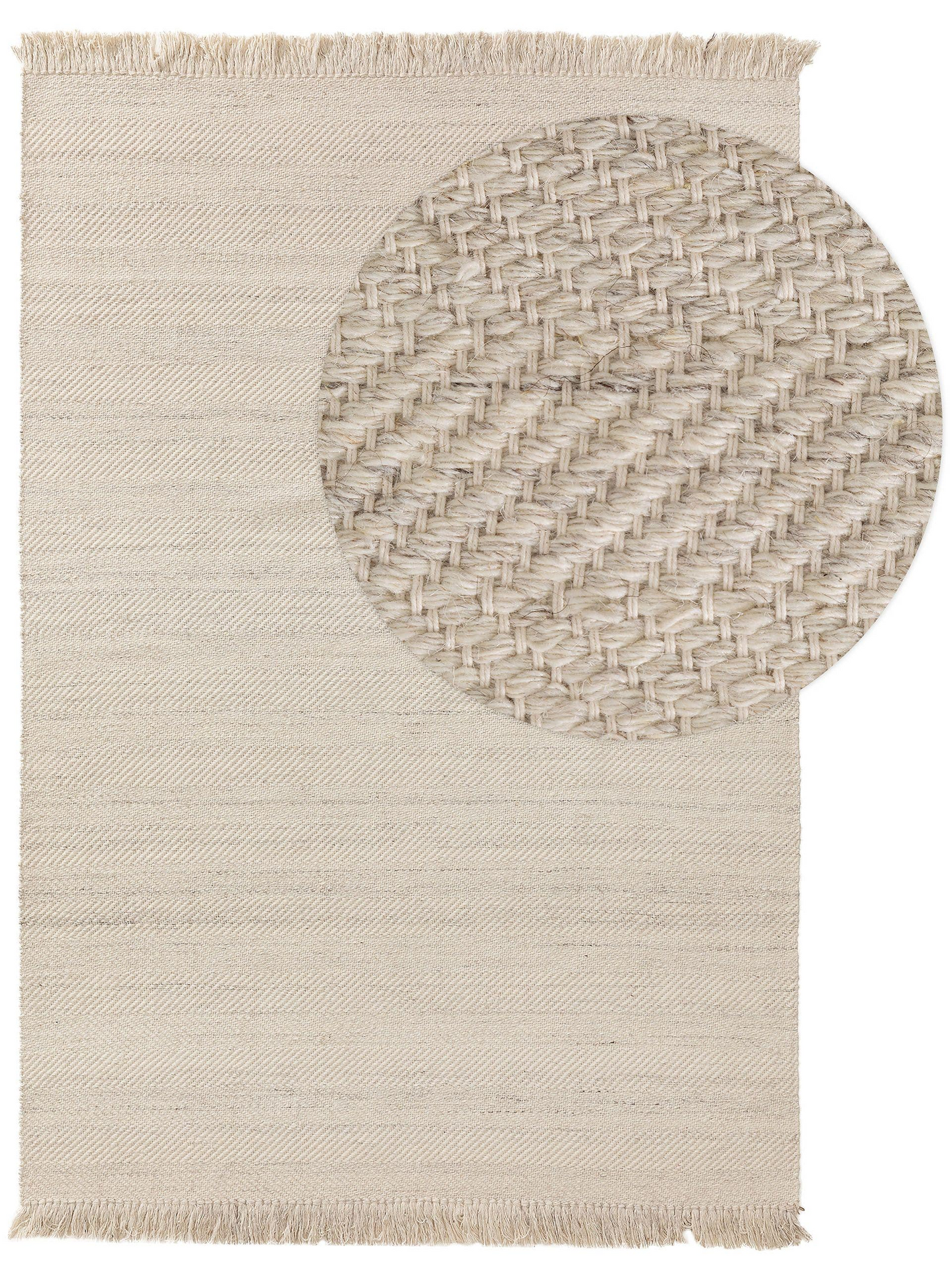 Tapis de Laine Japandi crème 200x300 – Lars