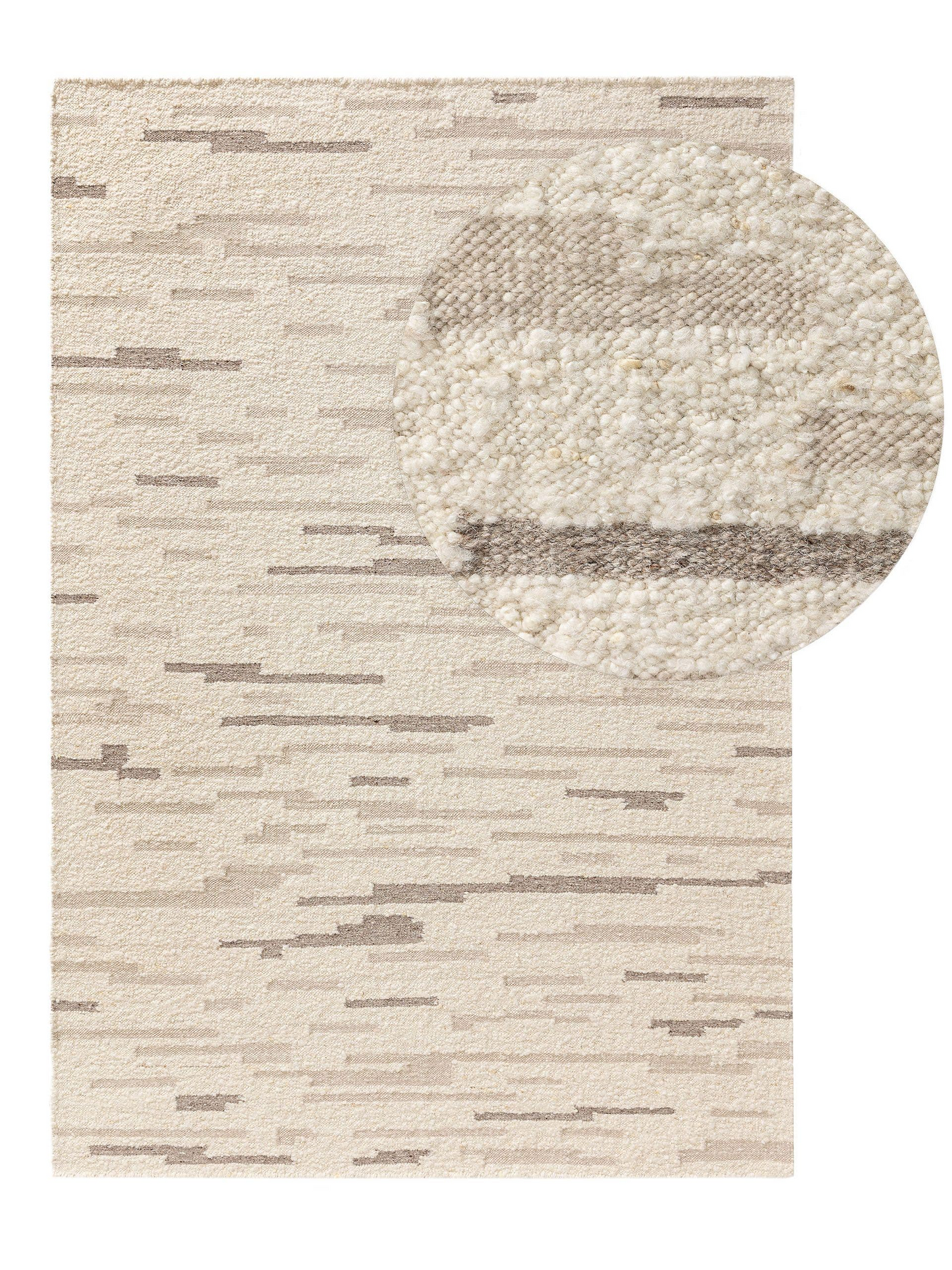 Tapis Japandi laine crème/beige 200x300 – Glen