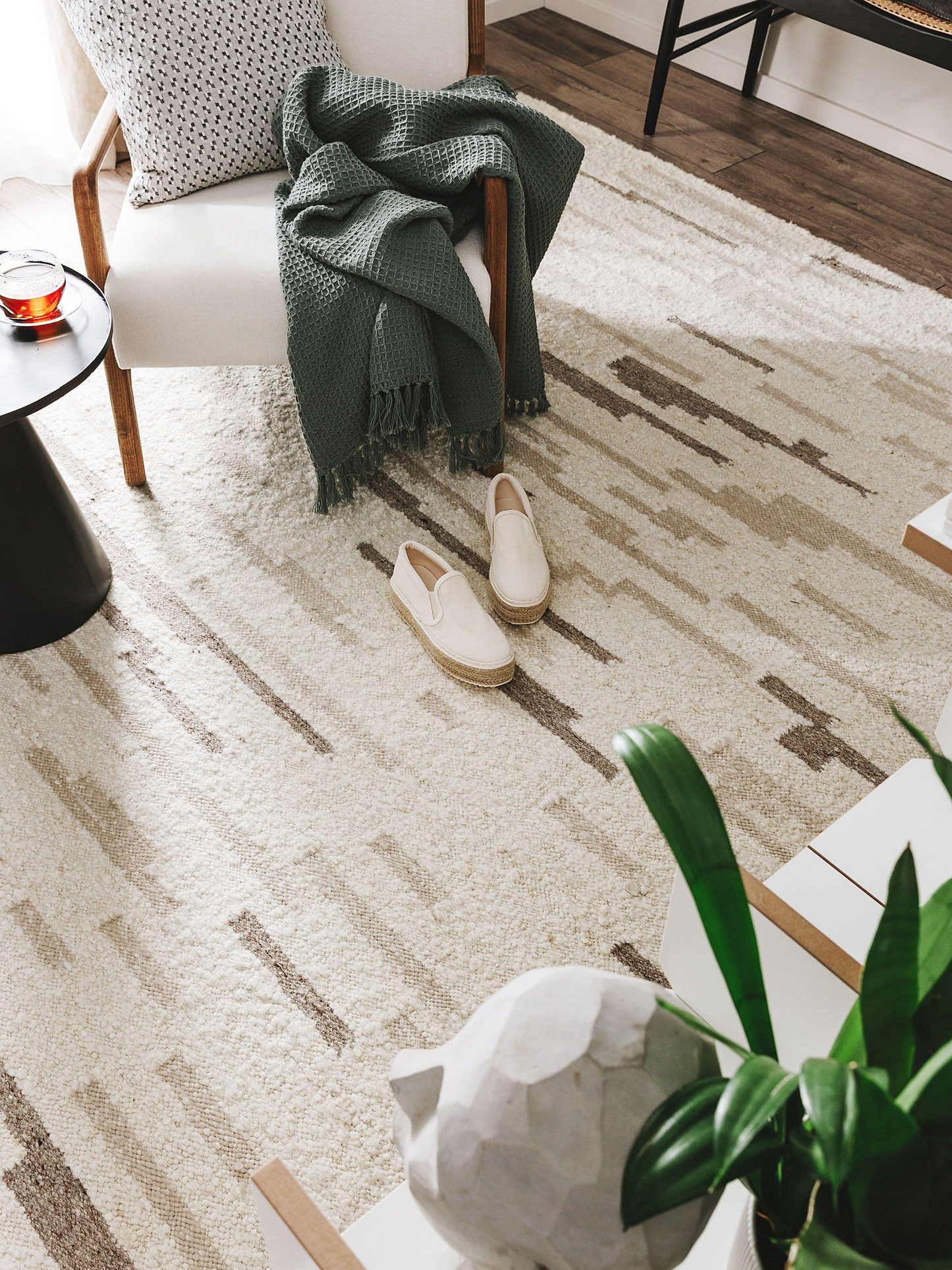 Tapis Japandi laine crème/beige 200x300 – Glen