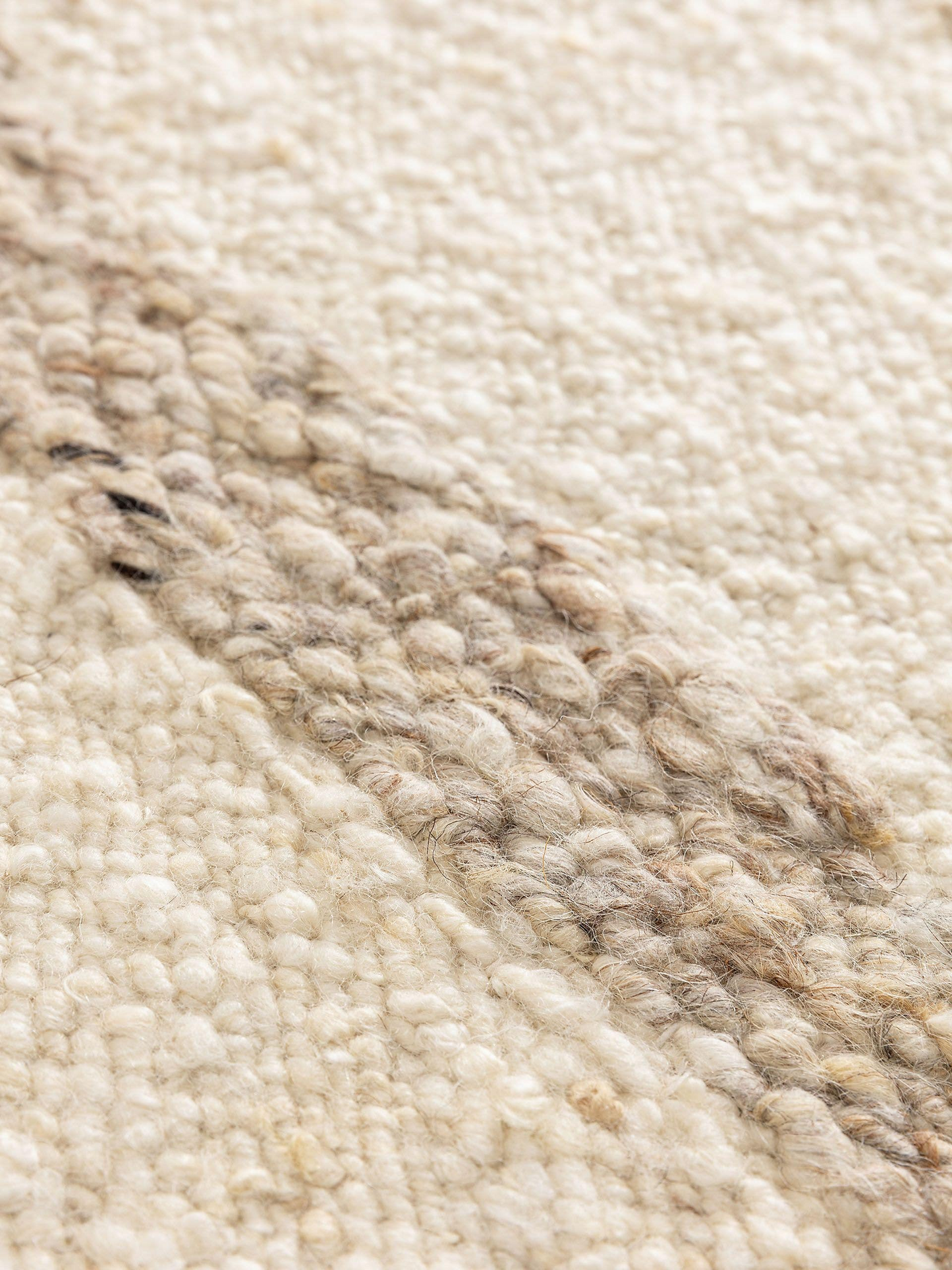 Tapis Japandi de laine crème/beige 80x150 – Glen