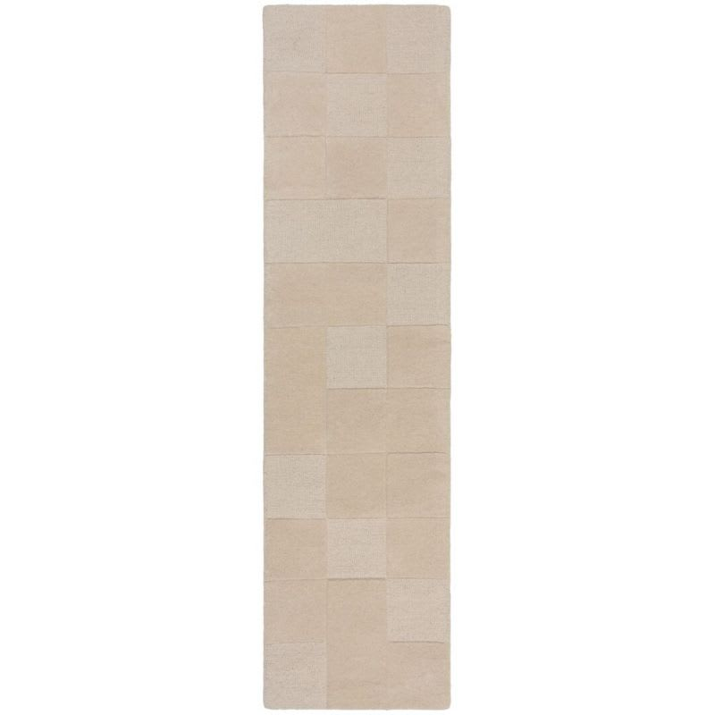 Tapis en laine beige Japandi 120 x 170 - Checkerboard