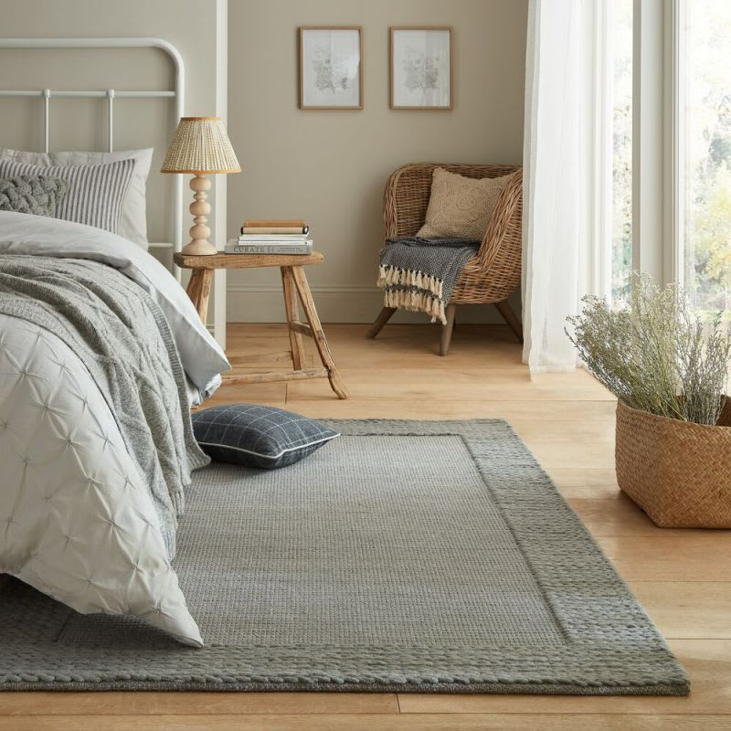 Tapis en Laine Gris Japandi 120 x 170 – Plait
