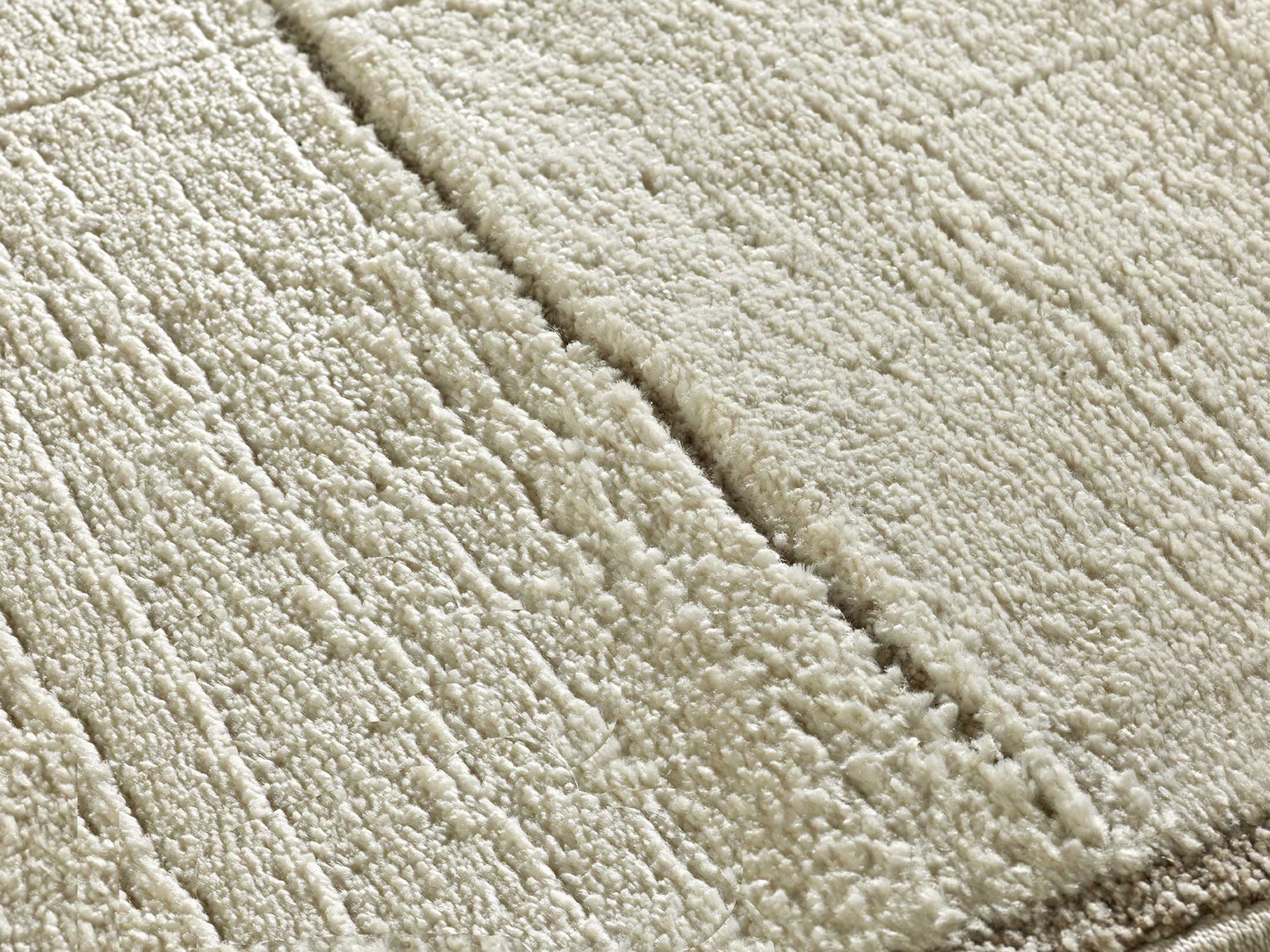 Tapis Géométrique Japandi en relief crème 120x170 cm – Candela