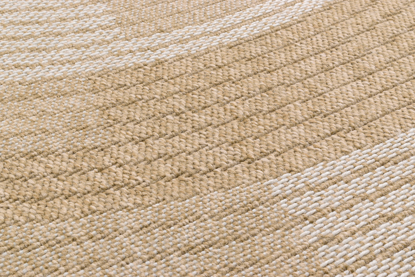 Tapis Japandi intérieur extérieur effet jute motif abstrait blanc 160x230 – NATURE