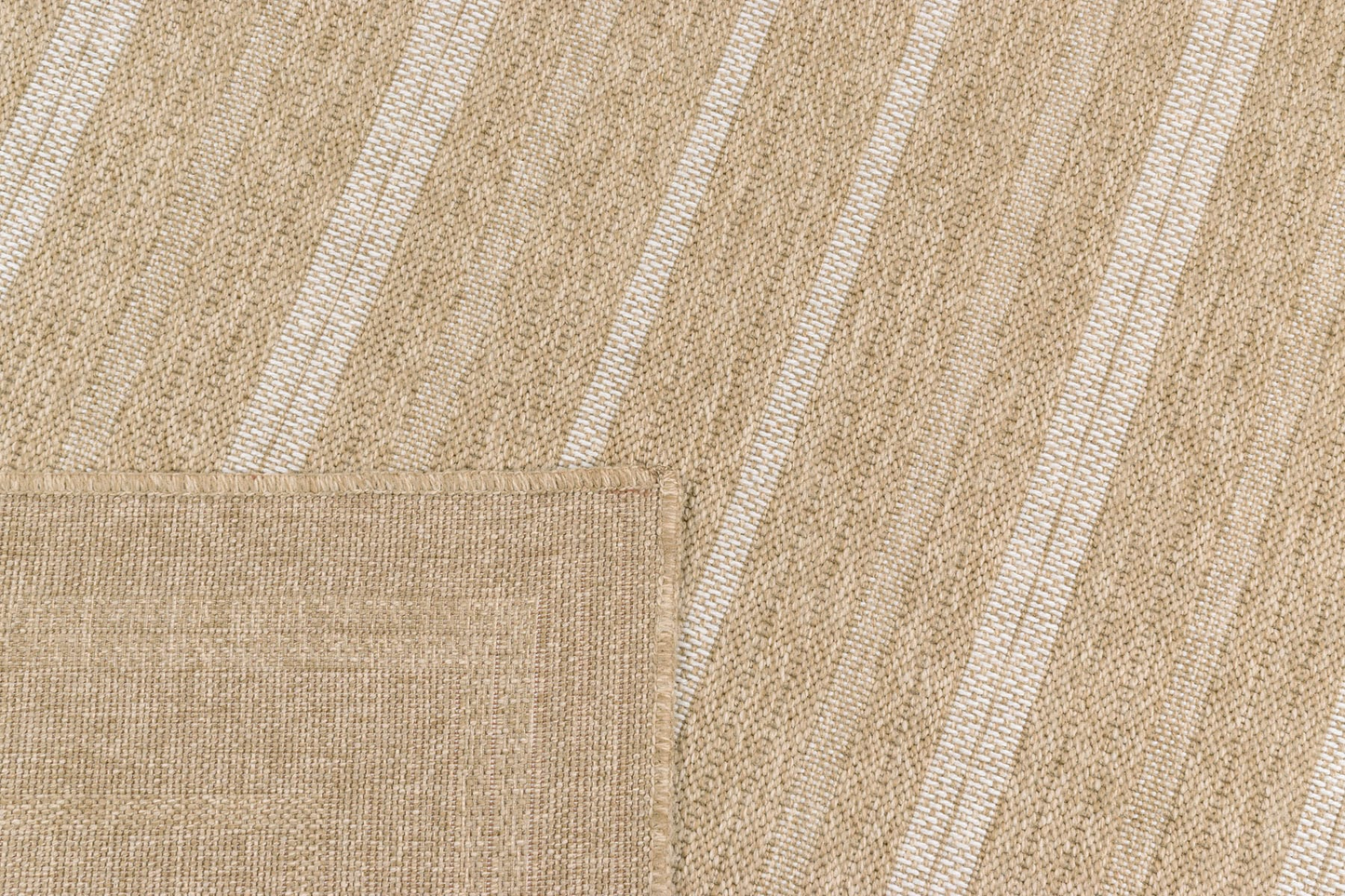 Tapis Intérieur Extérieur Japandi effet jute motif rectangulaire blanc 120x170 - NATURE