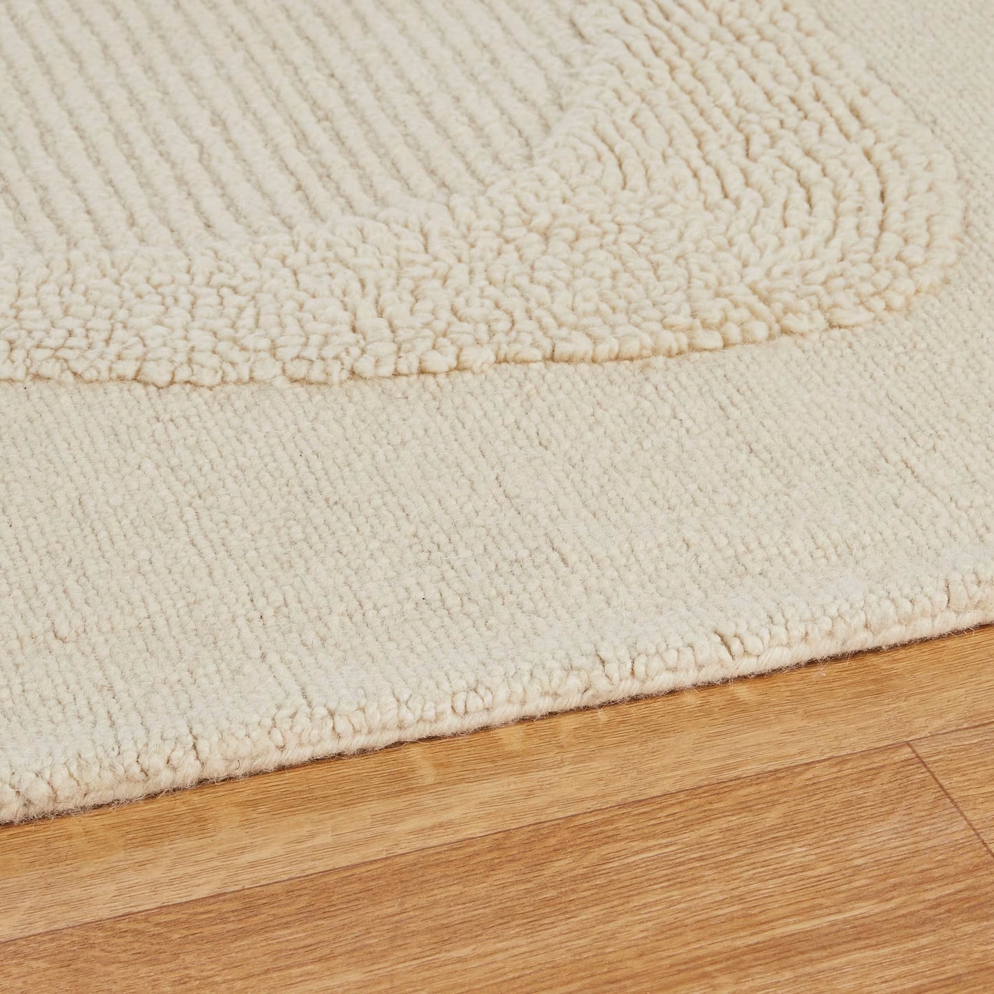 Tapis Ovale Écru Japandi – Evald