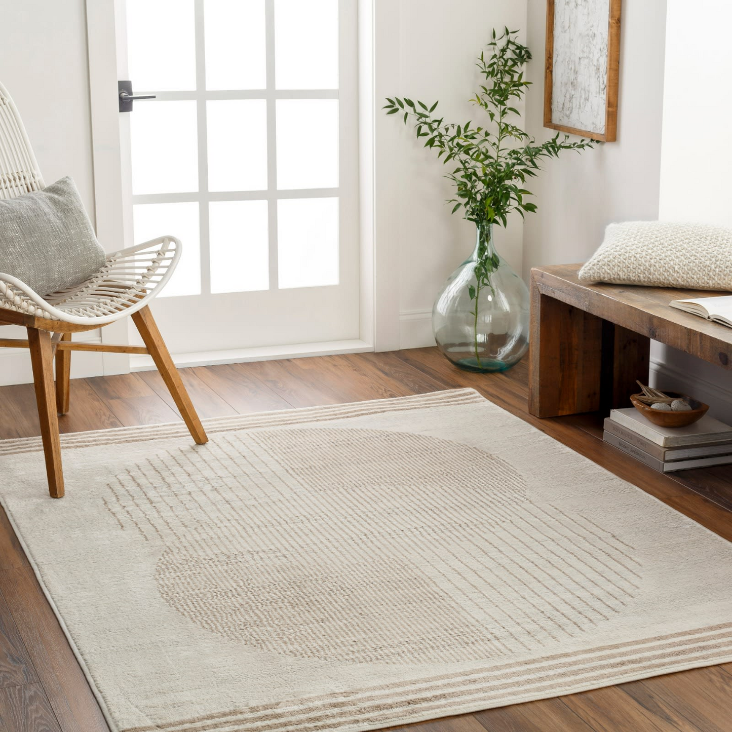 Tapis Japandi scandinave beige/brun 120x170 – Enso2