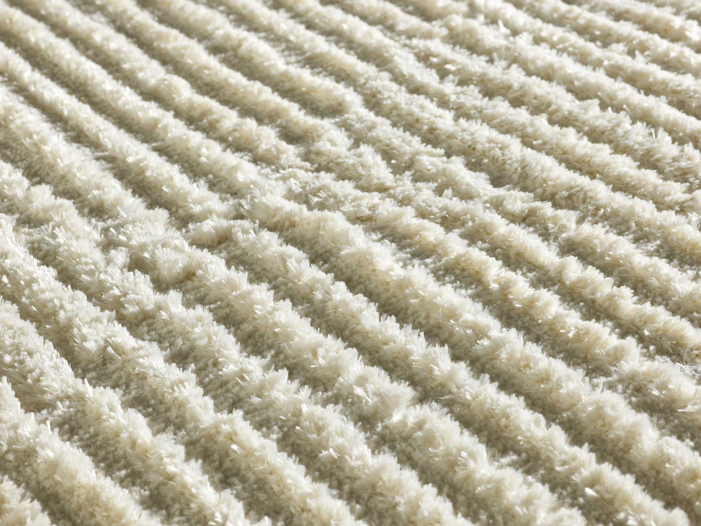 Tapis shaggy Japandi de style scandinave avec relief crème 160x230 cm – Lima