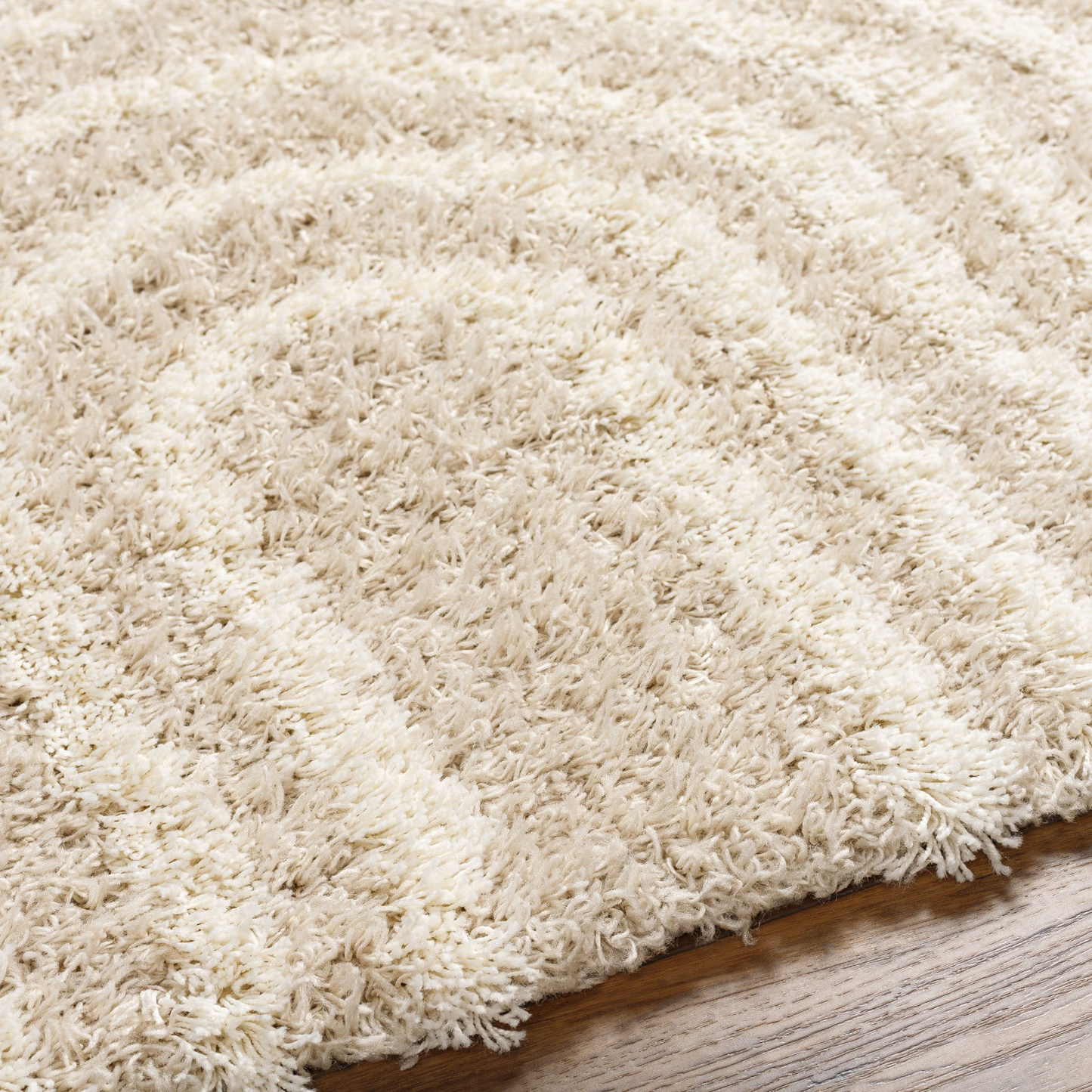 Tapis Shaggy Japandi scandinave blanc/beige 160x220 – Christina