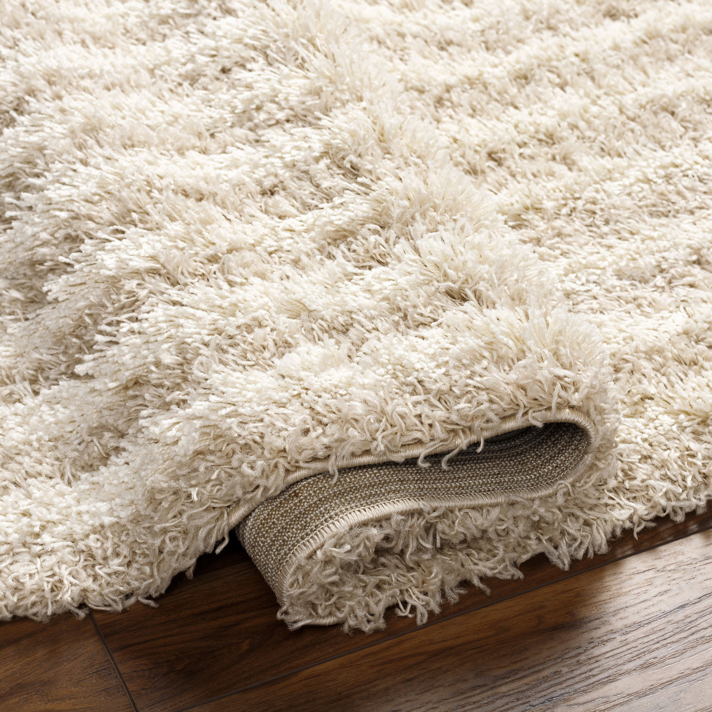 Tapis Shaggy Japandi scandinave blanc/beige 160x220 – Christina