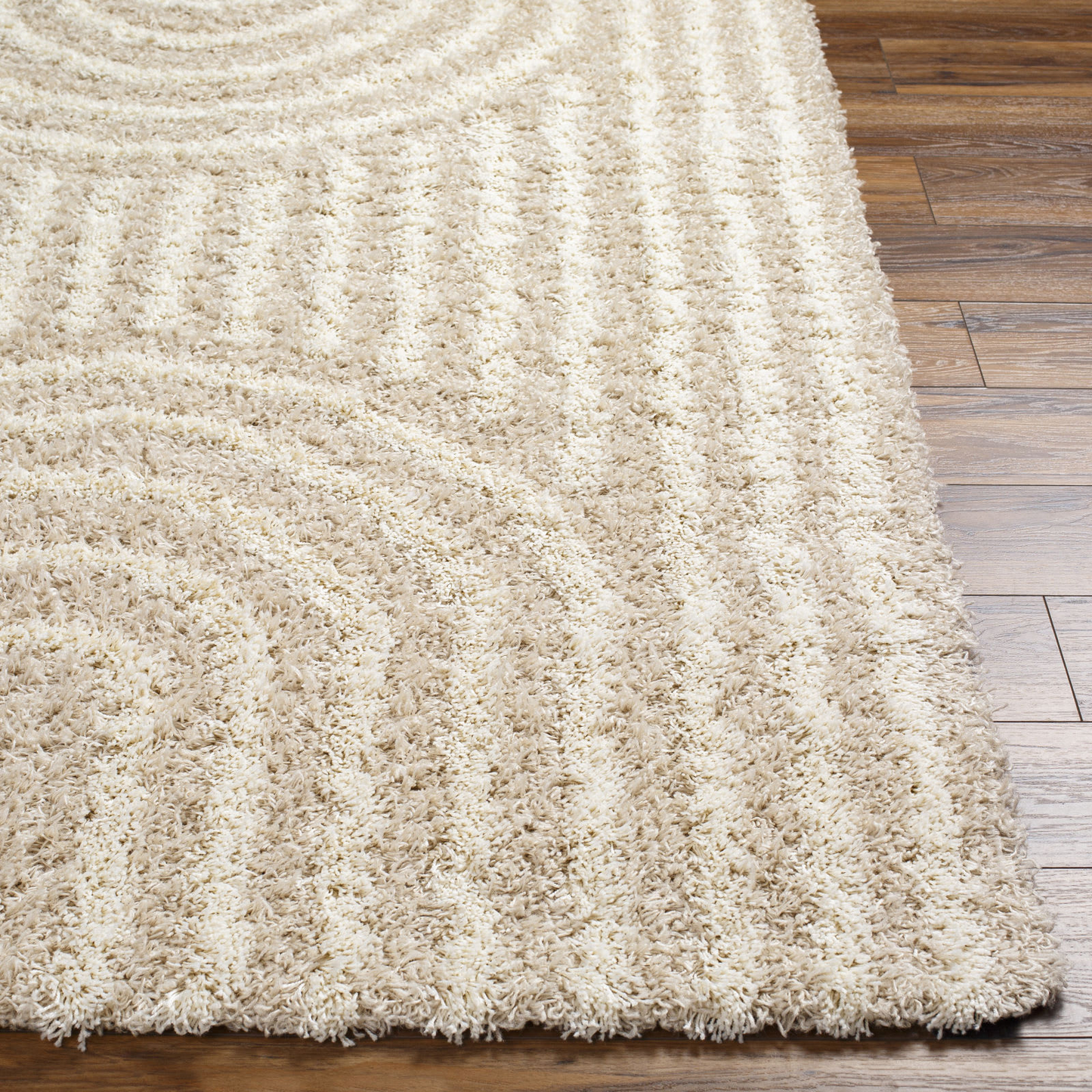 Tapis Shaggy Japandi scandinave blanc/beige 160x220 – Christina