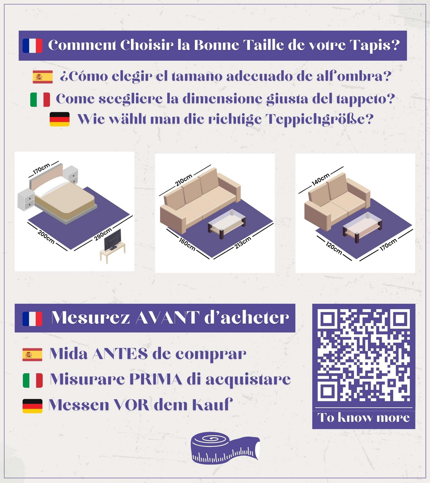 Tapis Shaggy Japandi scandinave blanc/beige 160x220 – Christina