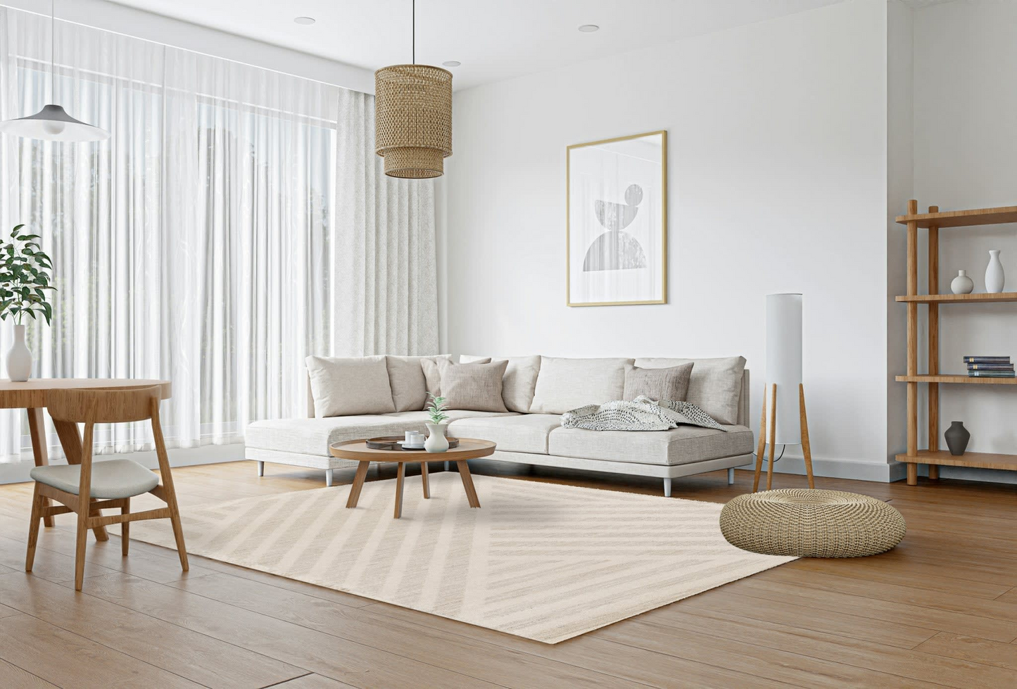 Tapis ultra doux Japandi style scandinave 120 x 170 – Renhet
