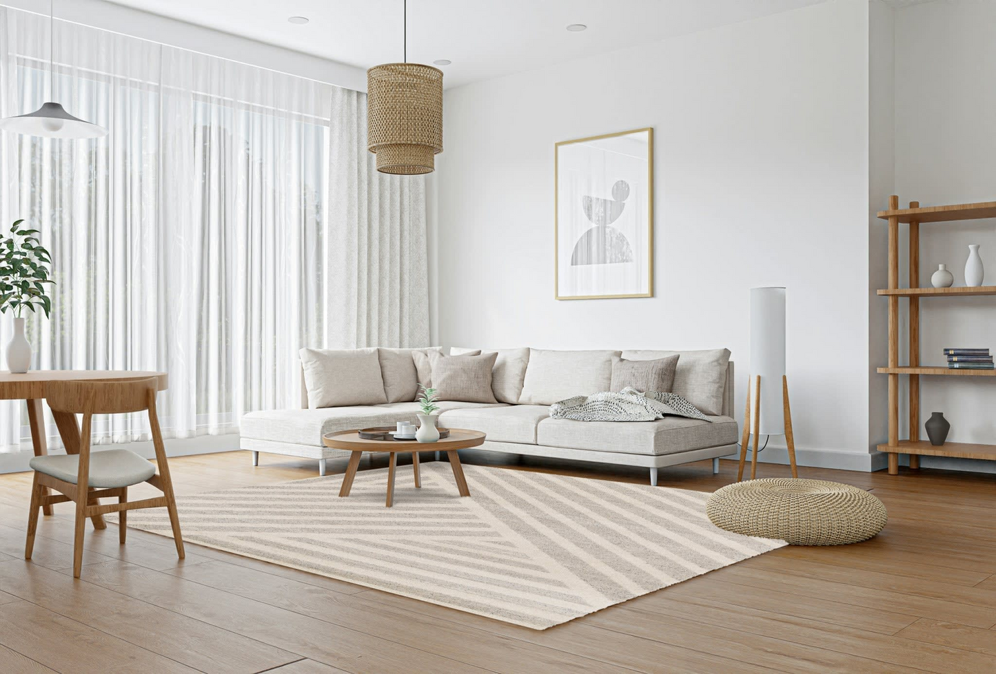 Tapis ultra doux Japandi style scandinave 120 x 170 – Renhet