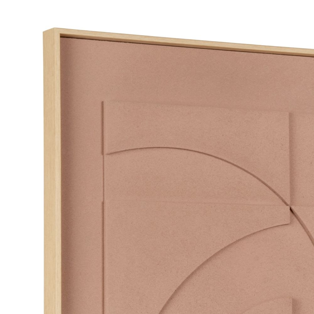 Toile Abstraite Japandi en Relief Terracotta 55x75 – ELTON