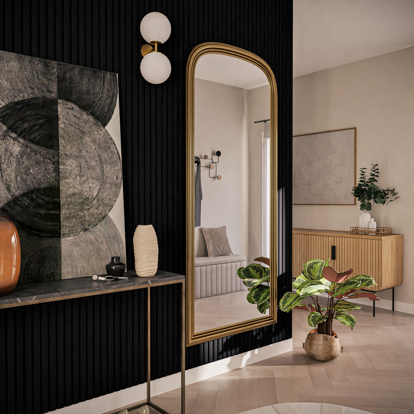 Vase Japandi en argile marron H26 – Maher