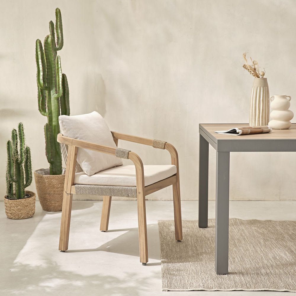 Vase en grès Japandi H22 – Beige