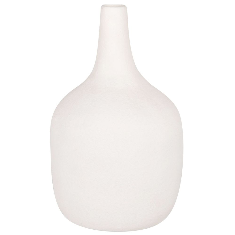 Vase en porcelaine Japandi H23 – Blanc