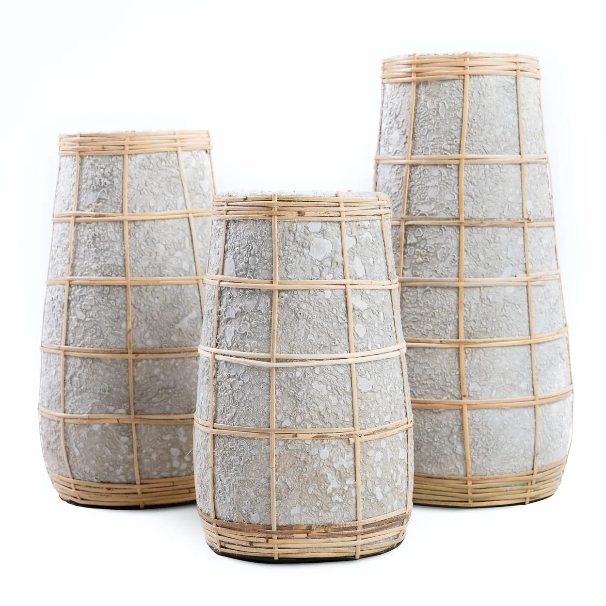 Vase en terre cuite Japandi gris naturel H31 – CUTIE
