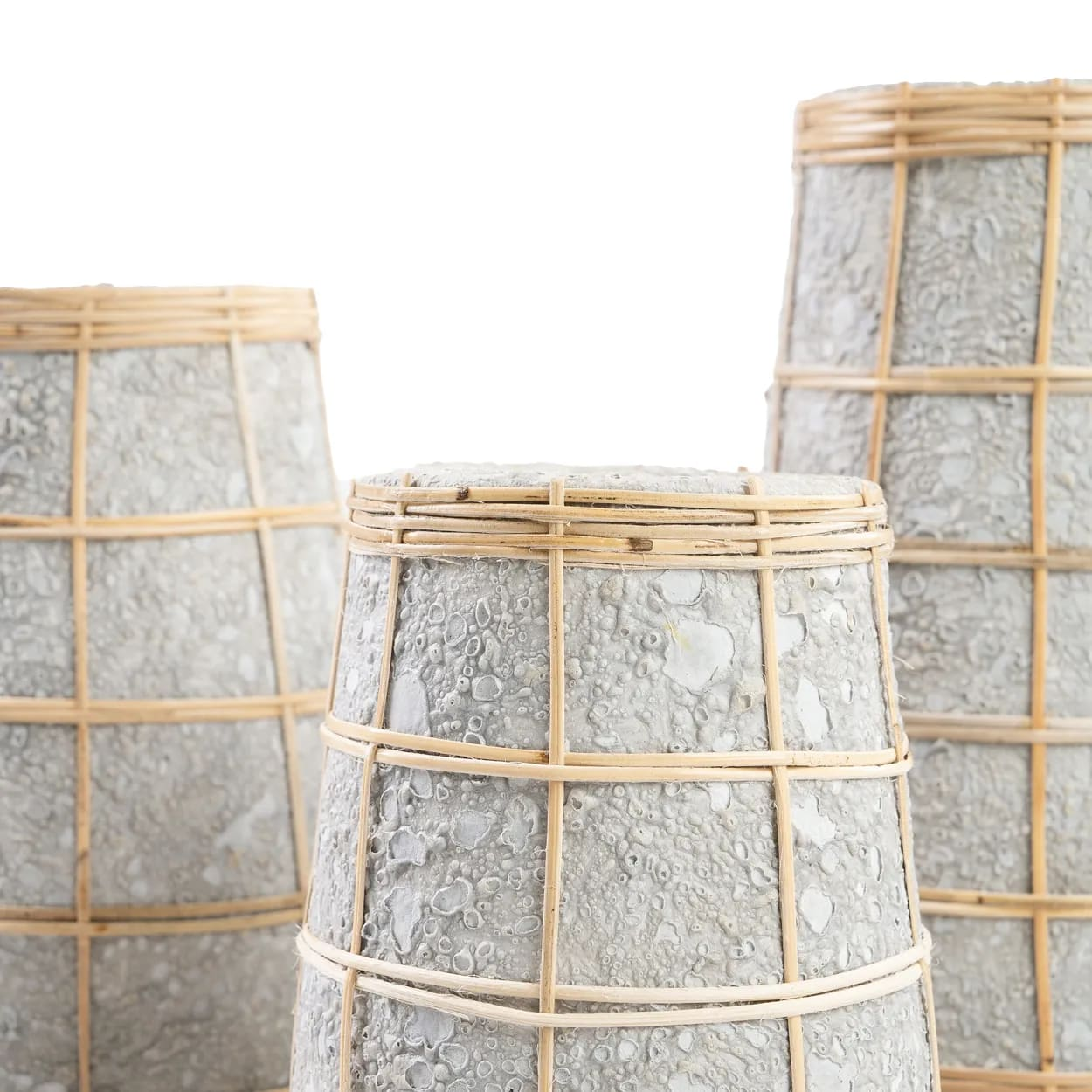 Vase en terre cuite Japandi gris naturel H31 – CUTIE