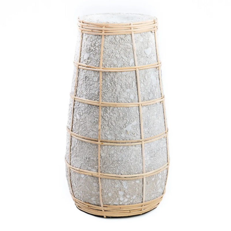 Vase en terre cuite Japandi gris naturel H31 – CUTIE