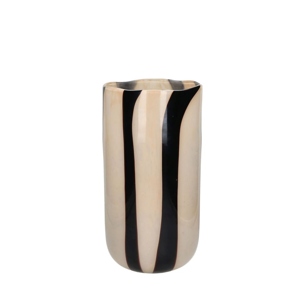 Vase en Verre Japandi Noir et Blanc Ø19cm – Cannes