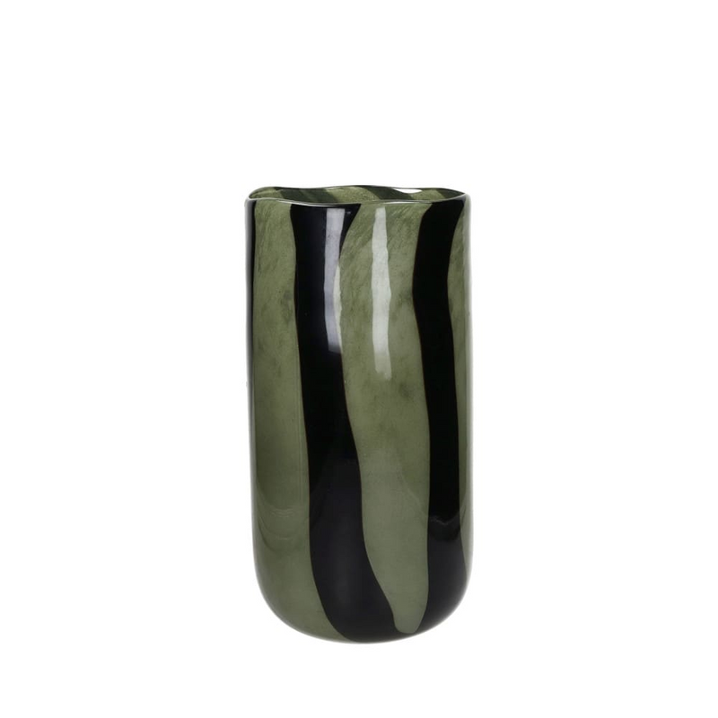 Vase en Verre Japandi Noir et Blanc Ø19cm – Cannes