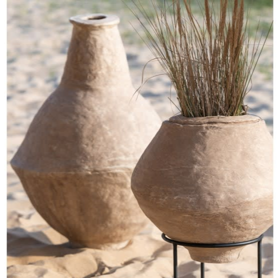 Vase en Papier Mâché Japandi marron H85,5cm – EXTRA CHAD