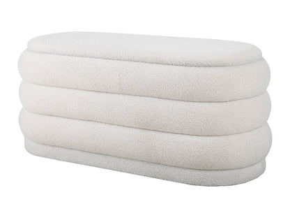 Banc Coffre Japandi Bouclette Écru - Ecambi