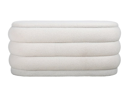 Banc Coffre Japandi Bouclette Écru - Ecambi