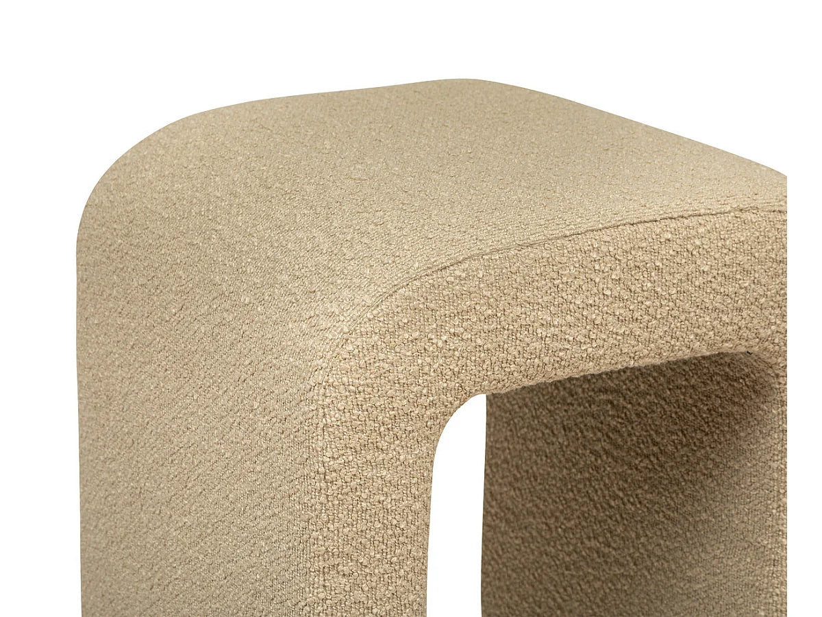 Pouf Tabouret Japandi Bouclette Beige - Bouclette