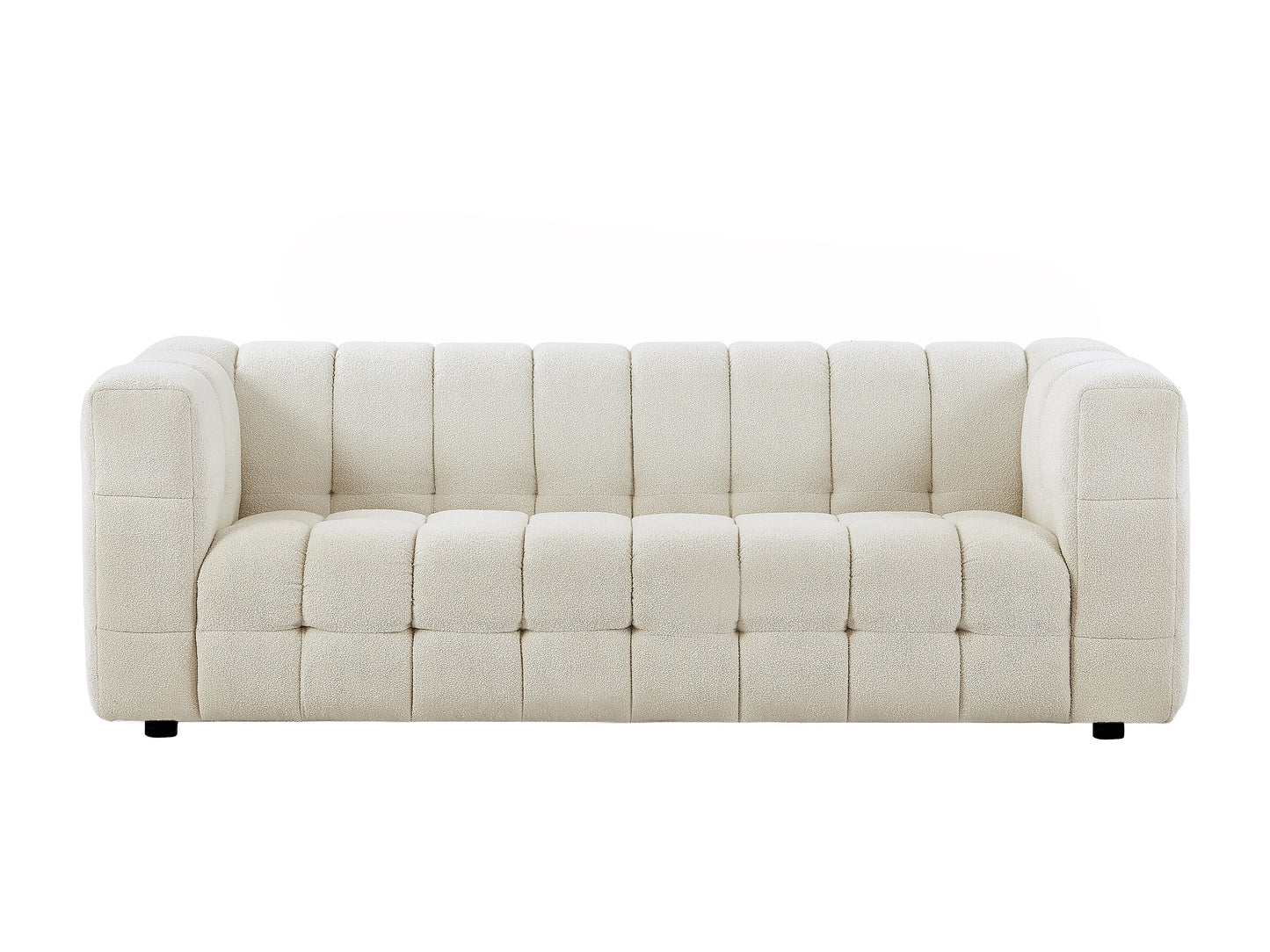 Canapé Japandi Nuage Bouclette Beige 3 Places - Lerici