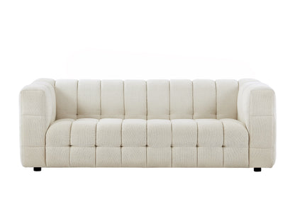 Canapé Japandi Nuage Bouclette Beige 3 Places - Lerici