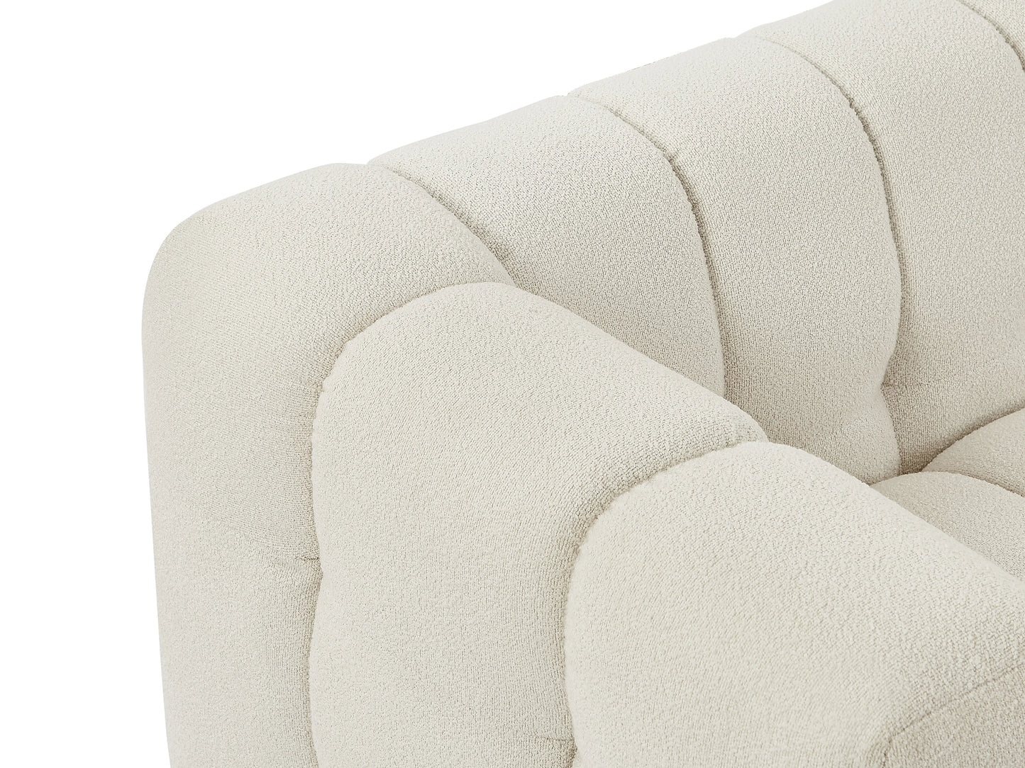Canapé Japandi Nuage Bouclette Beige 3 Places - Lerici
