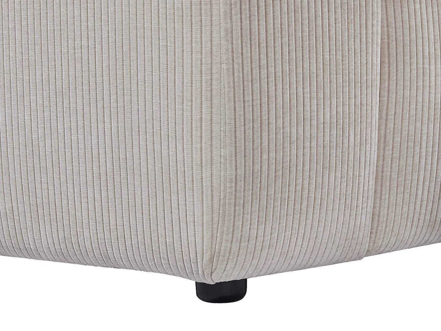 Pouf Linéaire Japandi Velours Beige - Tirono