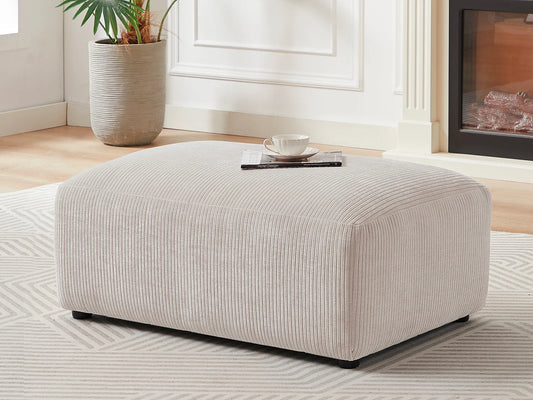 Pouf Linéaire Japandi Velours Beige - Tirono