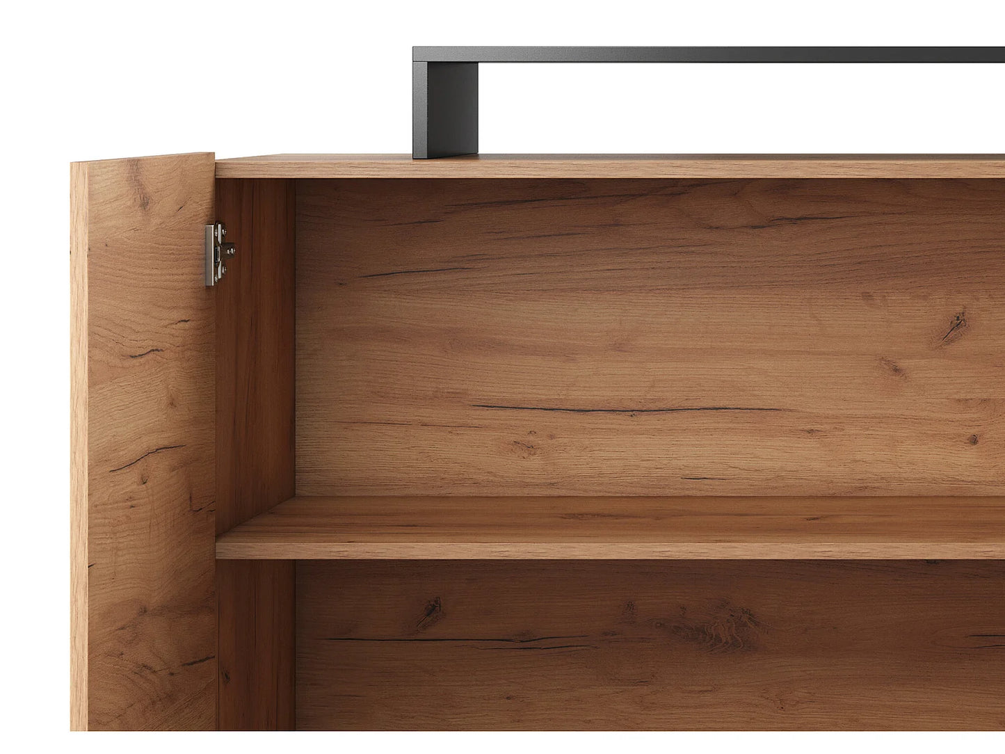 Buffet LED Japandi Naturel Et Anthracite - Idesia