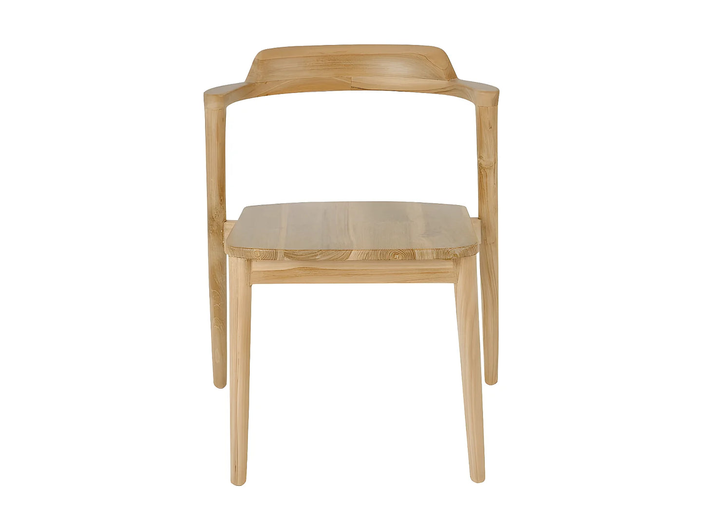 Lot 2 Chaises Japandi En Teck Naturel - Joko
