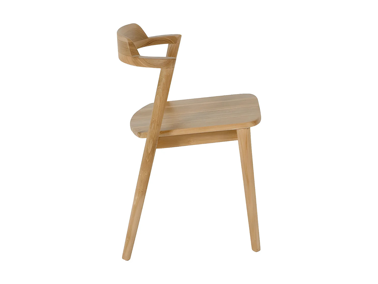 Lot 2 Chaises Japandi En Teck Naturel - Joko